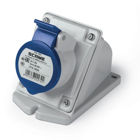 512.M1654 - 512.M1654 SCAME EUREKA SURF.M.S.ANGLED BOX 3P+E 16A M.T.