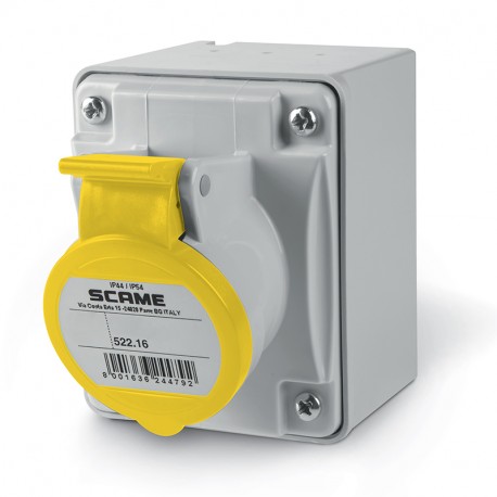 522.1652 - 522.1652 SCAME SOCKET OUTLET 3P+N+E IP44 16A 4h