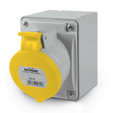 522.3250 - 522.3250 SCAME SOCKET OUTLET 2P+E IP44 32A 4h 100-130V