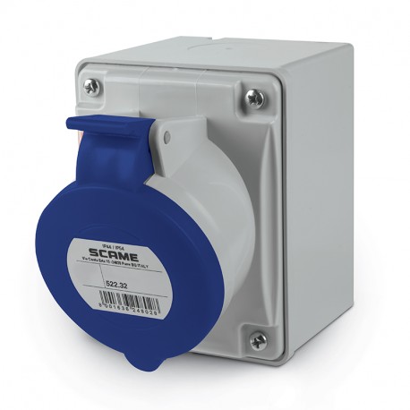 522.3253 - 522.3253 SCAME SOCKET OUTLET 2P+E IP44 32A 6h 200-250V