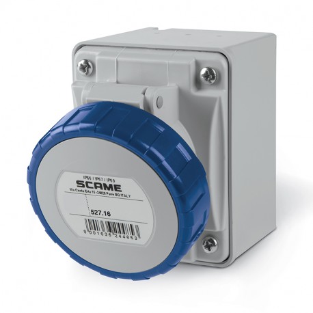 527.1654 - 527.1654 SCAME SOCKET OUTLET 3P+E IP67 16A 9h 200-250V