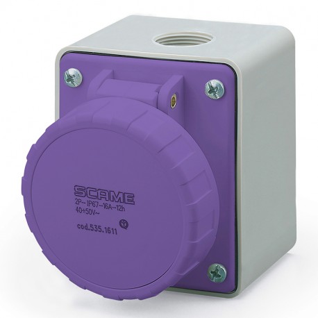 535.M1610 - 535.M1610 SCAME SOCKET OUTLET 2P IP67 16A 20-25V AC 50Hz