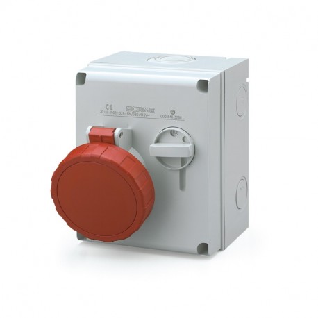 546.3286 - 546.3286 SCAME INTERLOCKED SOCKET 3P+E IP67 32A 6h