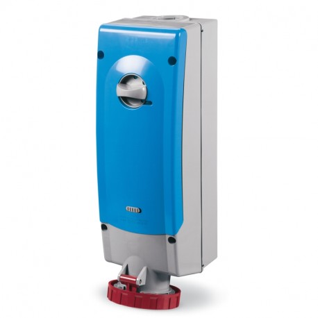 564.6378 - 564.6378 SCAME INTERLOCKED SOCKET 2P+E IP67 63A 9h