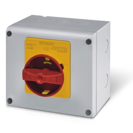 590.EM3203 - 590.EM3203 SCAME ISOLAT.32A 3P IP65 S.M.PLAST.BOX EMERG