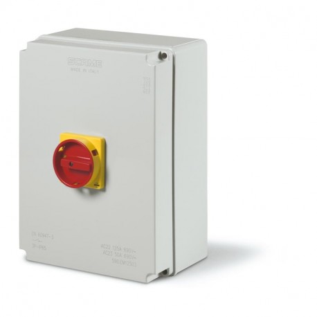 590.GE12504 - 590.GE12504 SCAME ISOLAT.125A 4P IP65 SURF.M.PLAST.BOX GEN