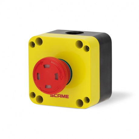 590.PR01R4S - 590.PR01R4S SCAME MUSHROOM PUSHB.TWIST RELEASE W/INDICATOR