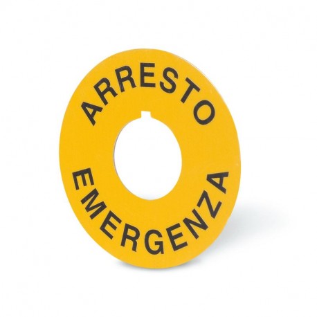 590.PTE/A - 590.PTE/A SCAME EMERGENCY PLATE YELLOW / ENGLISH