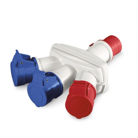 606.3005-059 - 606.3005-059 SCAME 3-WAY ADAPTOR 3P+N+E 16A IP44
