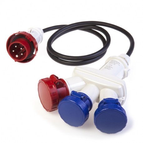 606.3515-059 - 606.3515-059 SCAME 3-WAY ADAPTOR 3P+N+E 16A IP66 W/CABLE