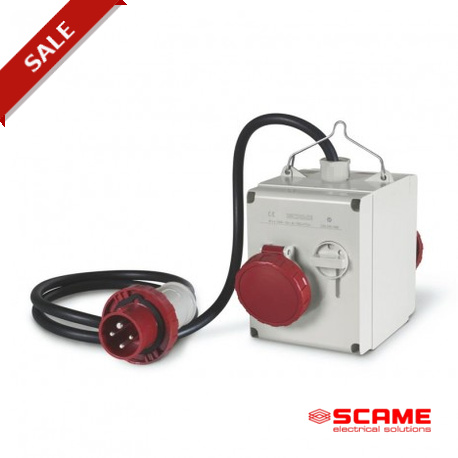 614.1627/C - 614.1627/C SCAME 2-WAY ADAPT.3P+N+E 16A IP66 INTERL W/CAB