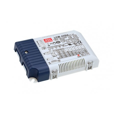 LCM-40DA - LCM-40DA MEANWELL AC-DC Multi-Stage LED driver Constant Current (CC), Modular output 0.35A/0.5A/0.6A/0.7A/0...
