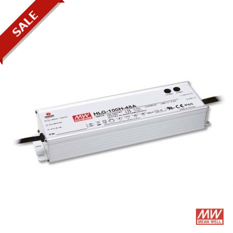 HLG-100H-30D - HLG-100H-30D MEANWELL AC-DC Single output LED driver Mix mode (CV+CC) with built-in PFC, Output 30VDC / 3.2A..