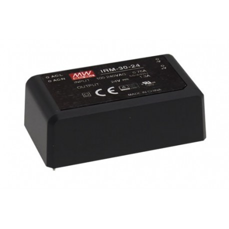 IRM-30-48 - IRM-30-48 MEANWELL AC-DC Single output Encapsulated power supply, PCB mount, Input 85-264VAC, Output 48VDC /..