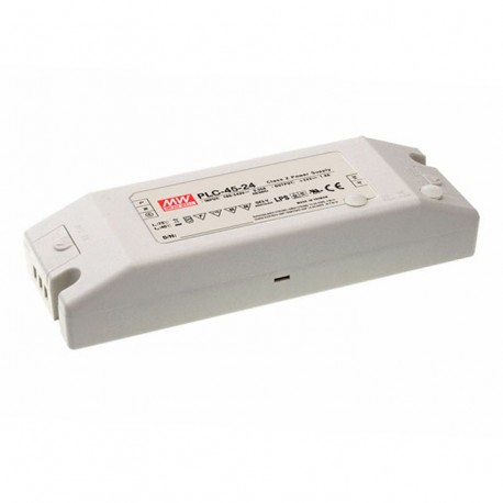 PLC-45-27 - PLC-45-27 MEANWELL AC-DC Single output LED driver Constant Current (CC), Output 27VDC / 1.7A, I/O screw term..