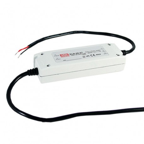 ELN-30-12P - ELN-30-12P MEANWELL AC-DC Single output LED driver Mix mode (CV+CC), Output 12VDC / 2.5A, Dimming with PWM