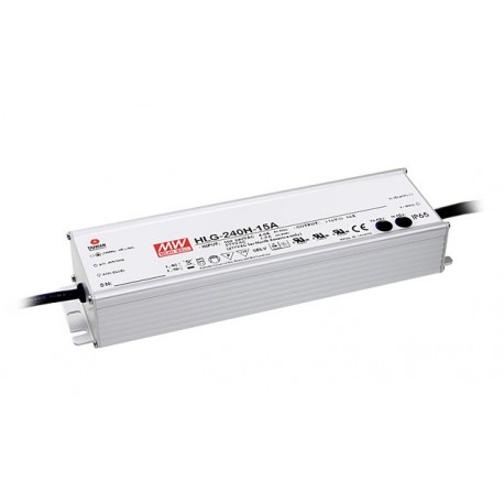 HLG-240H-54A - HLG-240H-54A MEANWELL AC-DC Single output LED driver Mix mode (CV+CC) with built-in PFC, Output 54VDC / 4.45..