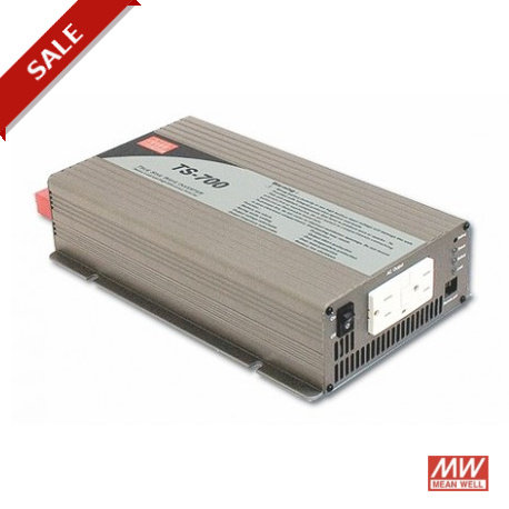 TS-700-148A - TS-700-148A MEANWELL True Sine Wave DC-AC Power Inverter, battery 48VDC/19A, Output 110VAC, 700W, USA AC Out..