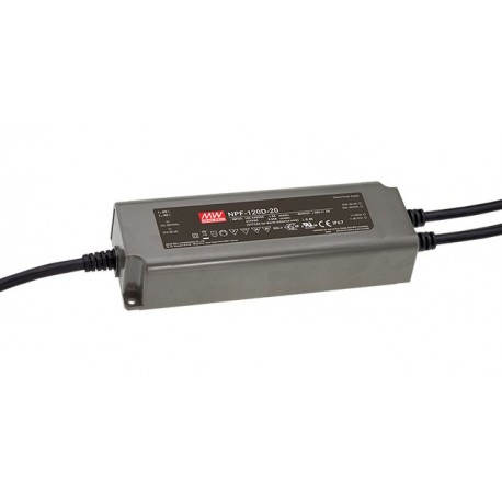 NPF-120D-24 - NPF-120D-24 MEANWELL AC-DC Single output LED Constant current (CC) with Active PFC, Output 24VDC / 5A, 3 in ..