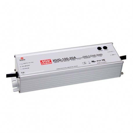 HVG-100-54A - HVG-100-54A MEANWELL AC-DC Single output LED driver Mix mode (CV+CC), Output 1770mA. 95,5W, 27-54V. IP65. Ad..
