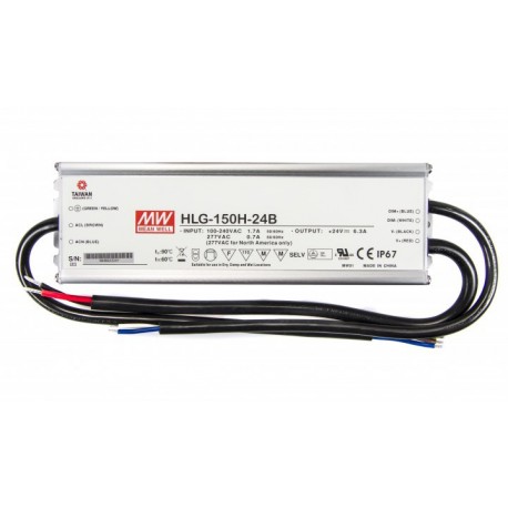 HLG-150H-15B - HLG-150H-15B MEANWELL AC-DC Single output LED driver Mix mode (CV+CC) with built-in PFC, Output 15VDC / 10A,..