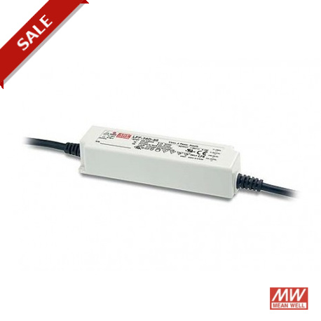 LPF-16D-42P - LPF-16D-42P MEANWELL AC-DC Single output LED driver Mix mode (CV+CC), Output 42VDC / 0.39A, cable output, Di..