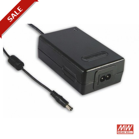 MES30B-7P1J - MES30B-7P1J MEANWELL AC-DC Single output medical desktop adaptor with 2 pin IEC320-C8 input socket, Output 2..