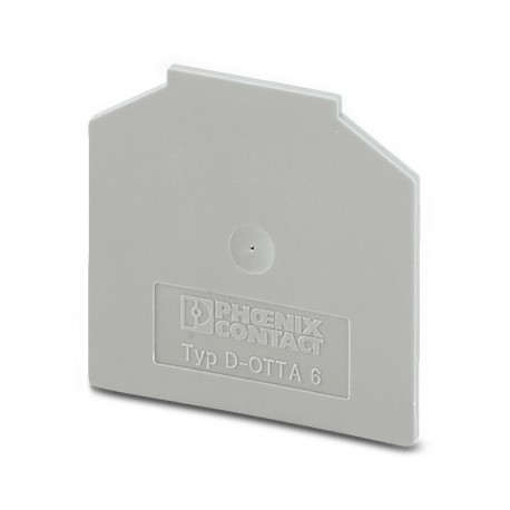 D-OTTA 6 - D-OTTA 6 0790417 PHOENIX CONTACT End cover, Length: 43.5 mm, Width: 1.5 mm, Color: gray