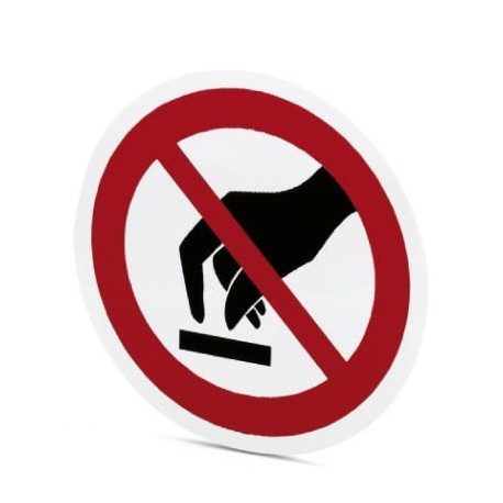 PML-P104 (D200) - PML-P104 (D200) 1014195 PHOENIX CONTACT Prohibition sign, Sheet, red/white, labeled: Do not touch, Mounting ..