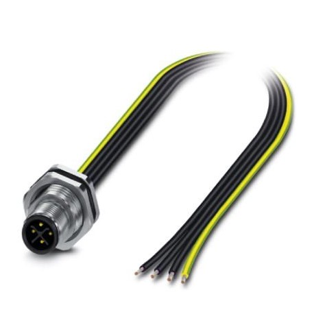 SACC-DSI-M12MSS-4P-M16XL/0,5PE - SACC-DSI-M12MSS-4P-M16XL/0,5PE 1411603 PHOENIX CONTACT Flush-type connector