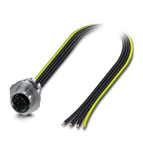 SACC-E-M12FSS-4P-M16XL/0,5 PE - SACC-E-M12FSS-4P-M16XL/0,5 PE 1411605 PHOENIX CONTACT Flush-type connector
