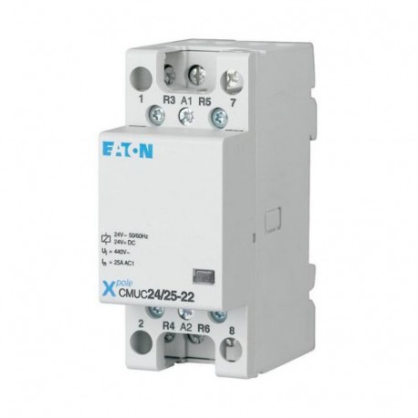 CMUC24/25-31 - CMUC24/25-31 137400 Y7-137400 EATON ELECTRIC Installation contactor, 24 VAC/DC, 3N/C+1N/O, 25A