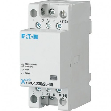 CMUC230/25-22 - CMUC230/25-22 137403 Y7-137403 EATON ELECTRIC Installation contactor, 230 VAC/DC, 2N/C+2N/O, 25A