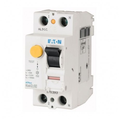 FRCMM-63/2/003-G/A-NA - FRCMM-63/2/003-G/A-NA 167121 Y7-167121 EATON ELECTRIC Residual current circuit breaker (RCCB), 63A, 2p, 30mA..