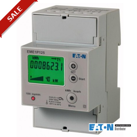 EME1P125 - EME1P125 167403 EATON ELECTRIC Power meter, 1 N, 125 A x