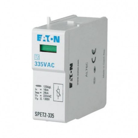 SPET2-335 - SPET2-335 168694 Y7-168694 EATON ELECTRIC Surge arrester plug-in unit, 335VAC, 4, 5 kA