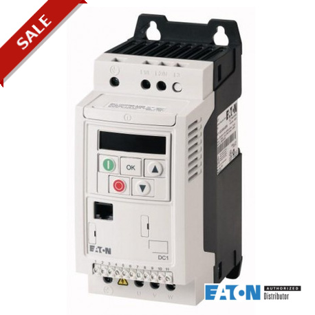 DC1-342D2FN-A20N - DC1-342D2FN-A20N 169475 EATON ELECTRIC Variable frequency drive, 400 V AC, 3-phase, 2.2 A, 0.75 kW, IP20/NEM..