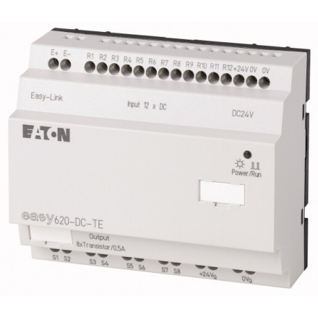 EASY620-DC-TE - EASY620-DC-TE 212313 0004520946 EATON ELECTRIC I/O expansion, 24 V DC, 12DI, 8DO-Trans, easyLink