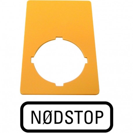 M22-XZK-DK99 - M22-XZK-DK99 216478 Y7-216478 EATON ELECTRIC Label, emergency switching off, yellow, HxW 50x33mm, NODSTOP
