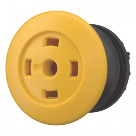 M22S-DP-Y-X - M22S-DP-Y-X 216739 Y7-216739 EATON ELECTRIC Mushroom actuator, yellow, without button plate, momentary