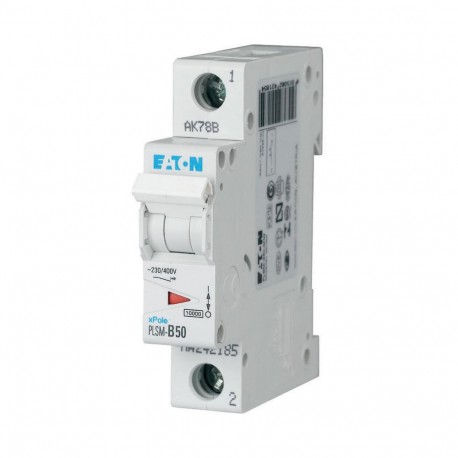 PLSM-B50-MW - PLSM-B50-MW 242185 Y7-242185 EATON ELECTRIC Over current switch, 50A, 1p, type B characteristic