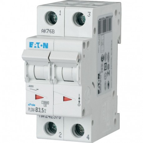 PLSM-B3,5/2-MW - PLSM-B3,5/2-MW 242370 EATON ELECTRIC Over current switch, 3, 5 A, 2 p, type B characteristic