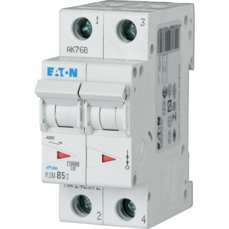 PLSM-B5/2-MW - PLSM-B5/2-MW 242372 EATON ELECTRIC Over current switch, 5A, 2 p, type B characteristic