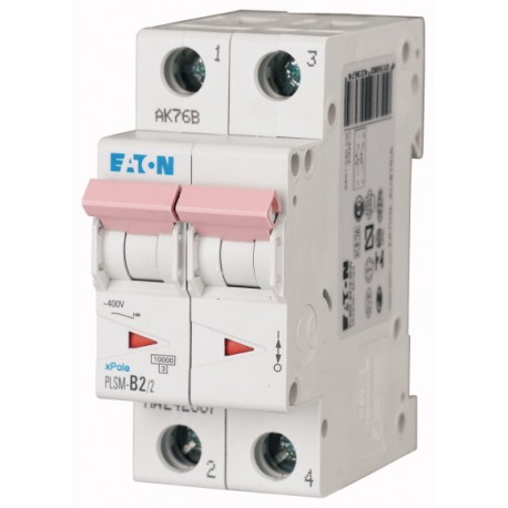PLSM-C2/2-MW - PLSM-C2/2-MW 242393 0001609177 EATON ELECTRIC Over current switch, 2A, 2p, type C characteristic