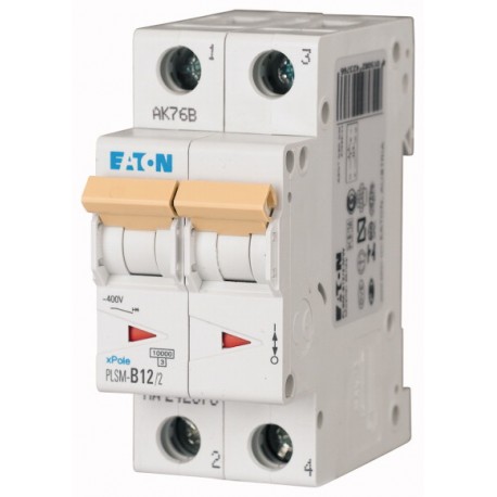 PLSM-D12/2-MW - PLSM-D12/2-MW 242425 EATON ELECTRIC Over current switch, 12A, 2 p, type D characteristic