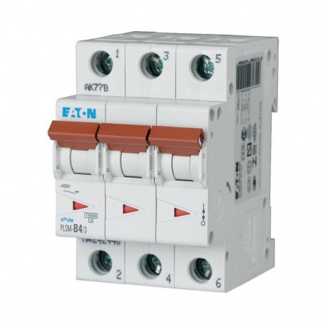 PLSM-B4/3-MW - PLSM-B4/3-MW 242440 EATON ELECTRIC Over current switch, 4A, 3 p, type B characteristic