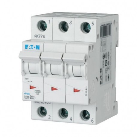 PLSM-C3/3-MW - PLSM-C3/3-MW 242464 EATON ELECTRIC Over current switch, 3A, 3p, type C characteristic