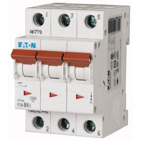 PLSM-C4/3-MW - PLSM-C4/3-MW 242466 0001609193 EATON ELECTRIC Over current switch, 4A, 3p, type C characteristic