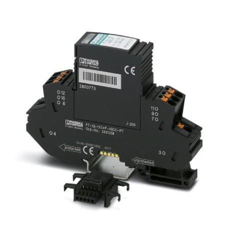 PT-IQ-1X2+F-48DC-PT - PT-IQ-1X2+F-48DC-PT 2801258 PHOENIX CONTACT Surge protection device