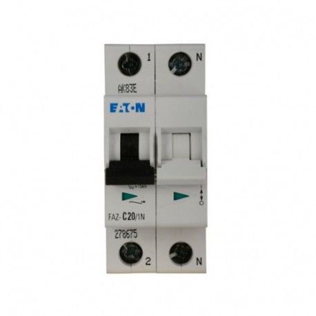 FAZ-B3/1N - FAZ-B3/1N 278638 Y7-278638 EATON ELECTRIC Miniature circuit breaker (MCB), 3A, 1pole+N, type B characteristic